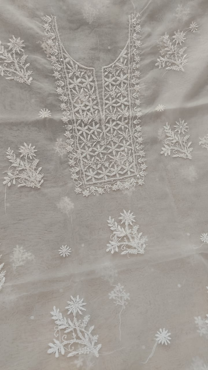 Organza Unstiched suit piece
