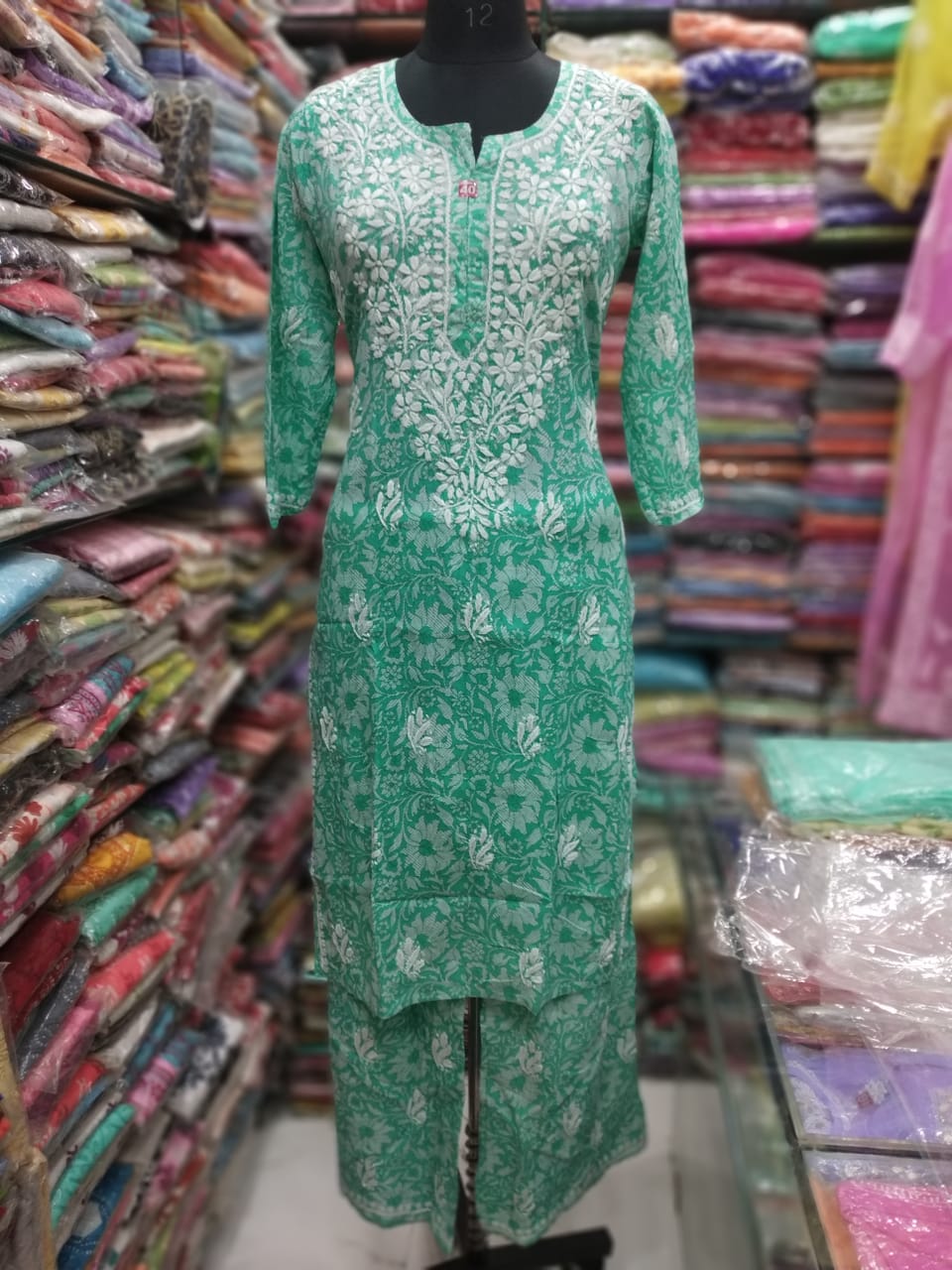 Mul cotton kurta palazzo set