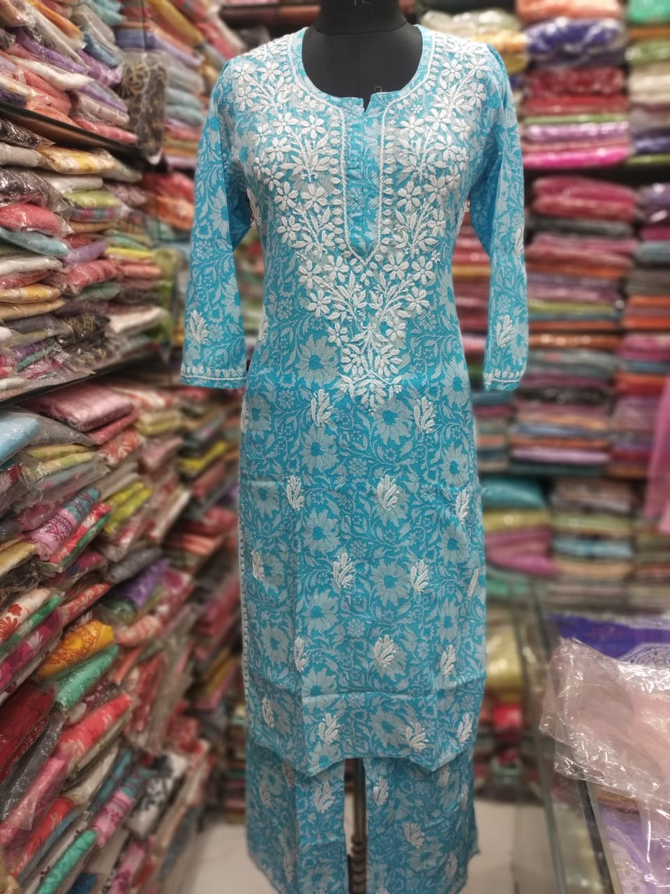 Mul cotton kurta palazzo set