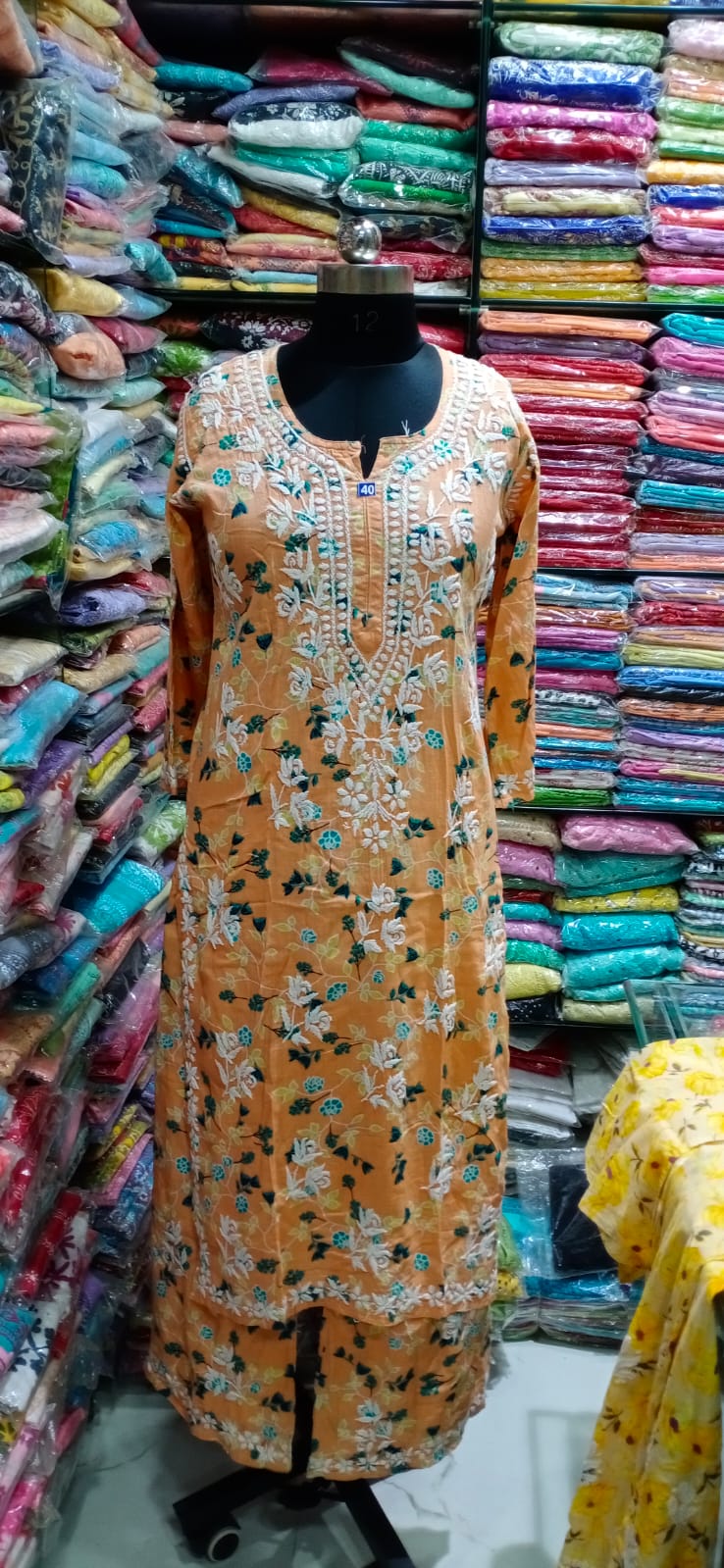 Mul cotton kurta palazzo set