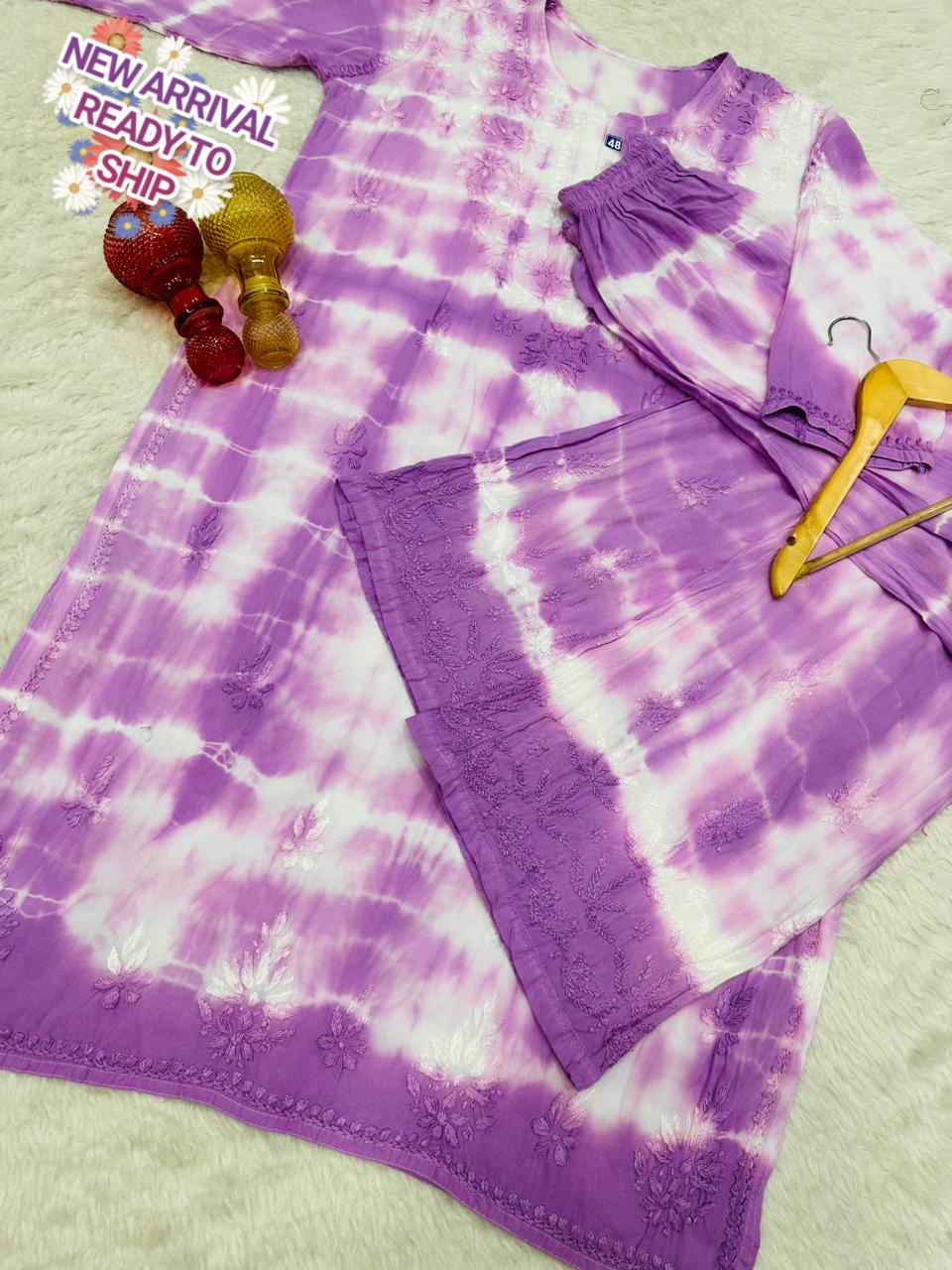 Tye & Dye Kurti With Palazzo