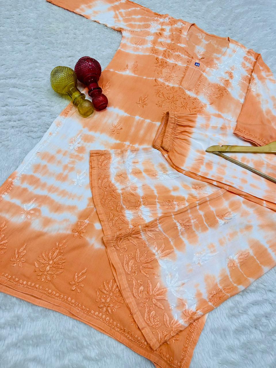 Tye & Dye Kurti With Palazzo