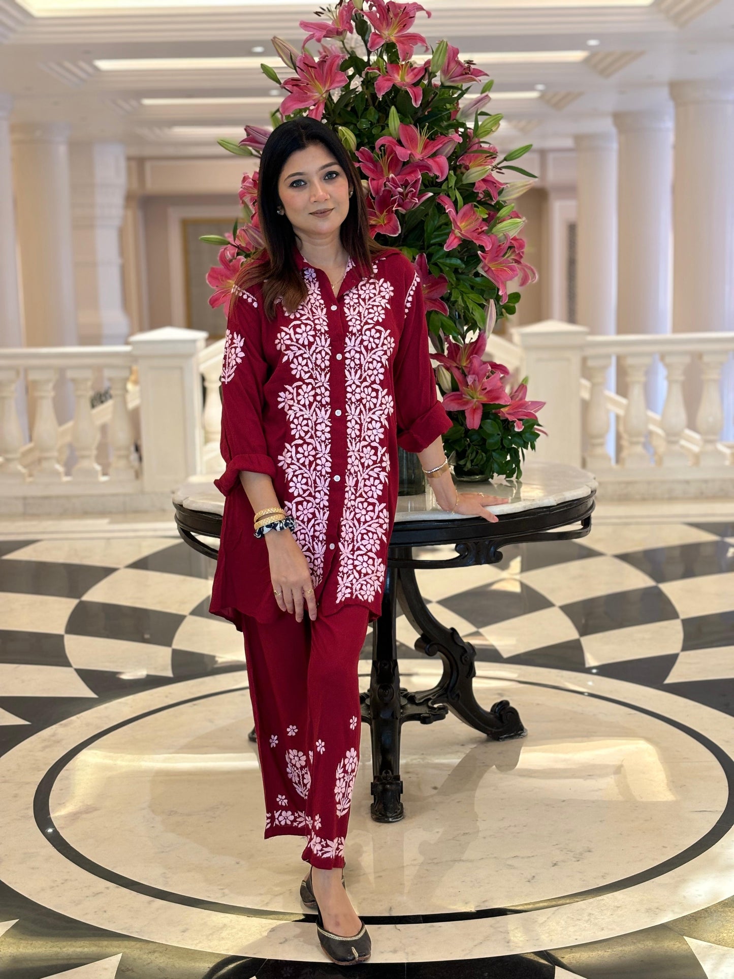 Rayon shirt co-ord set