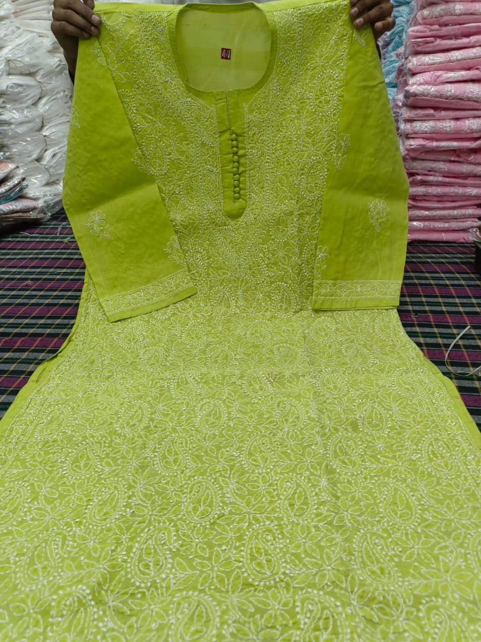 Cotton Front Jaal Kurti