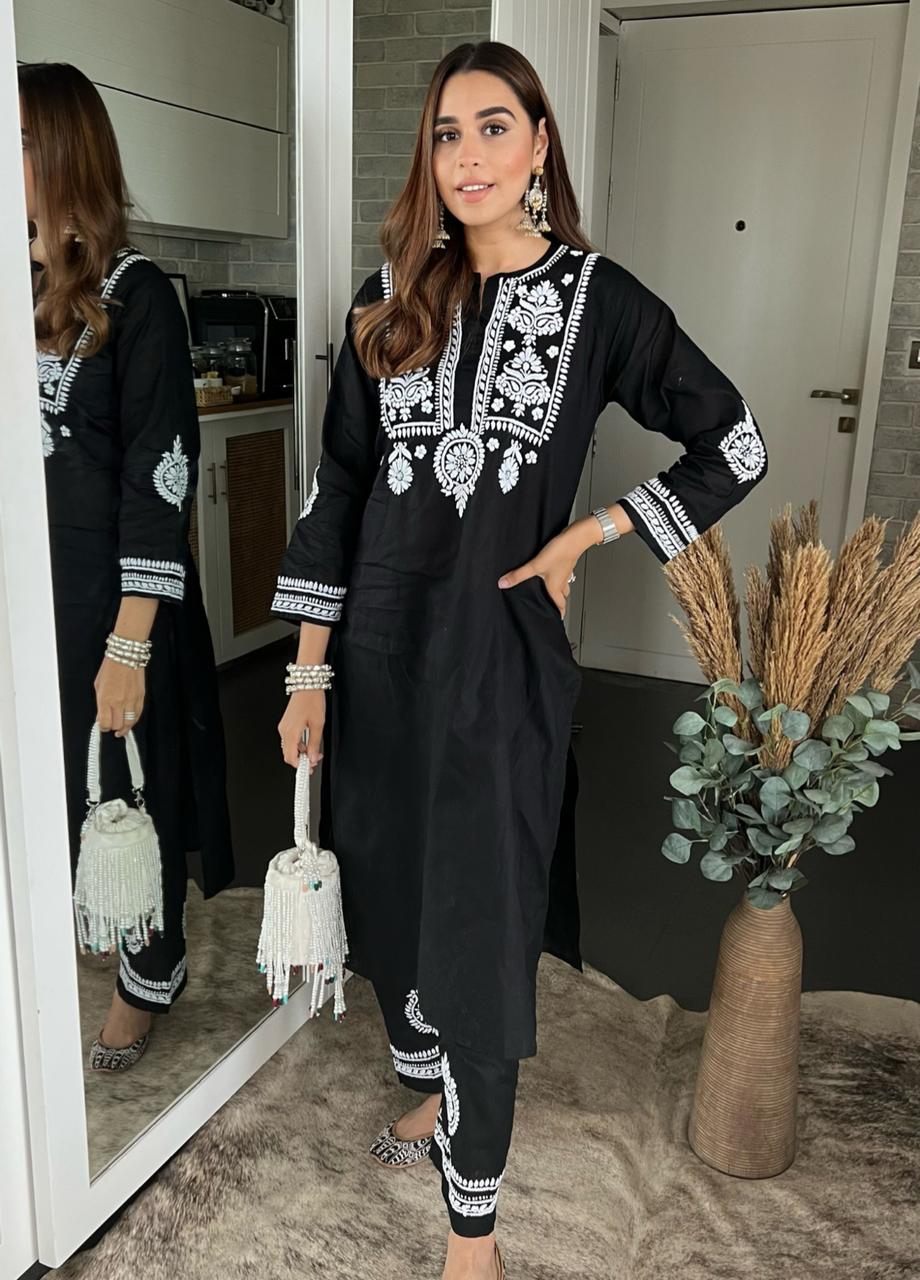 Regular size and plus size mul cotton 2pc kurta and plazzo set