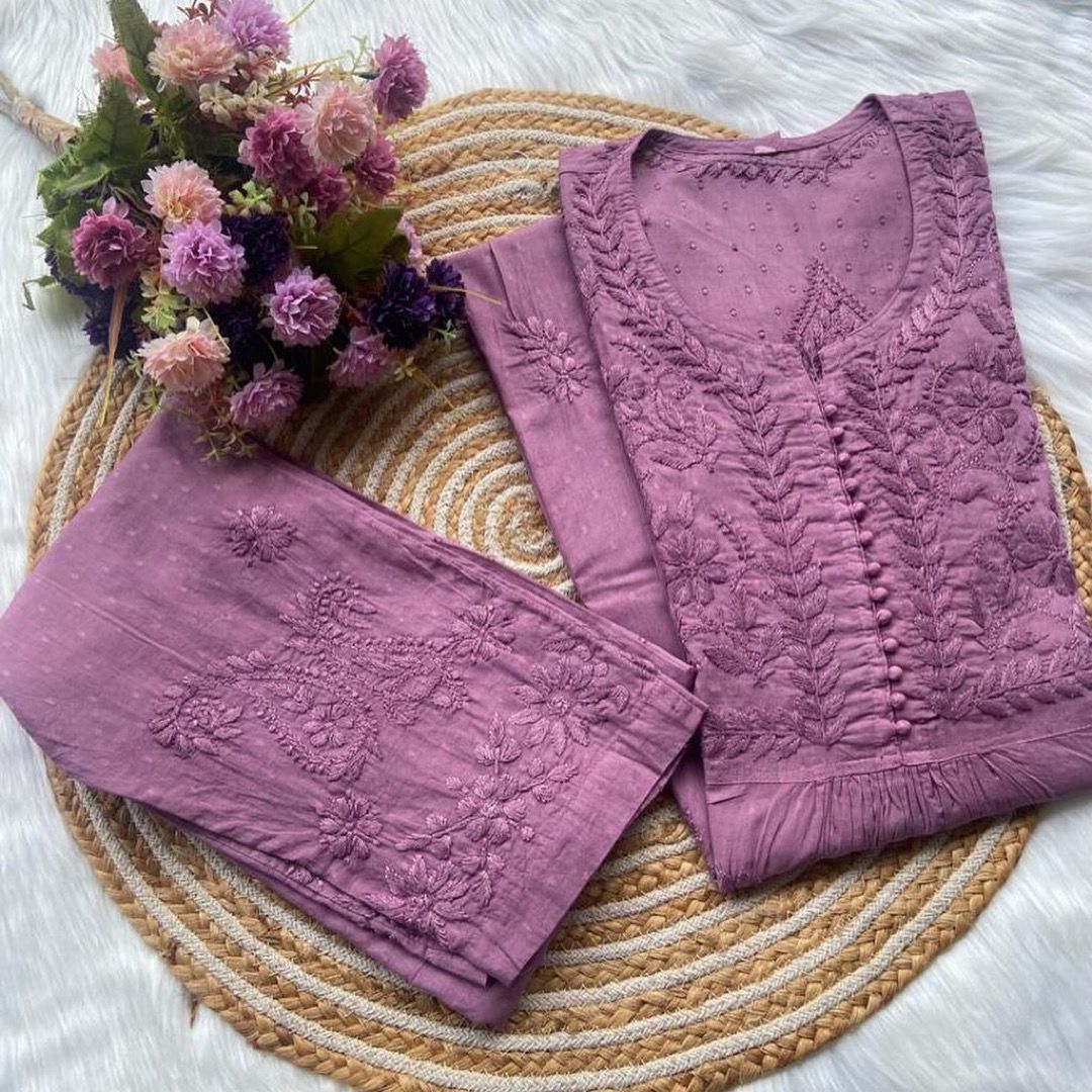 Nayra cut 2pc dobby cotton set