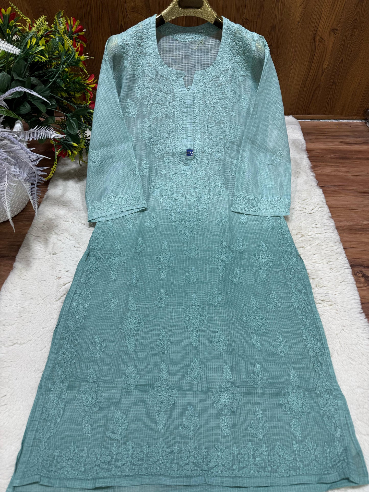 Kota doria kurta Ombre dyed