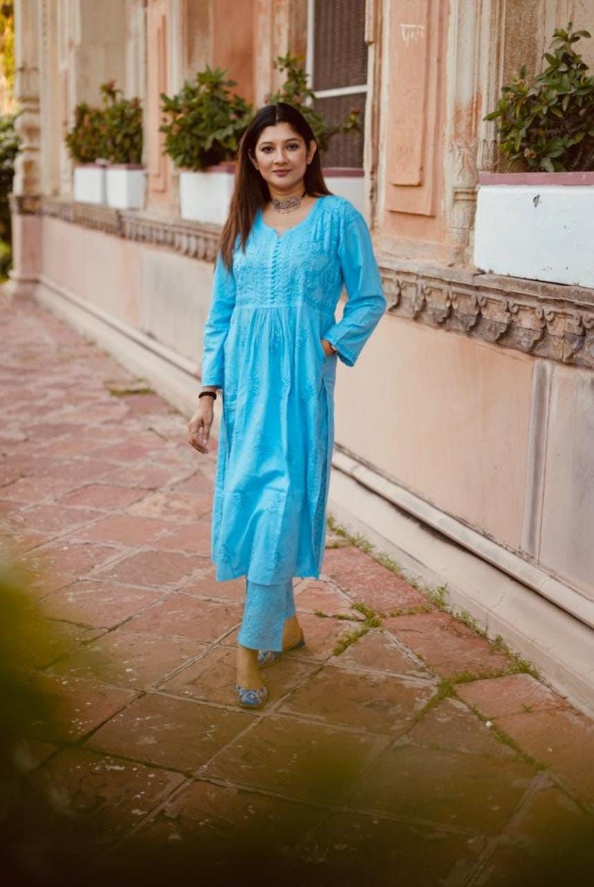 Nayra cut 2pc dobby cotton set