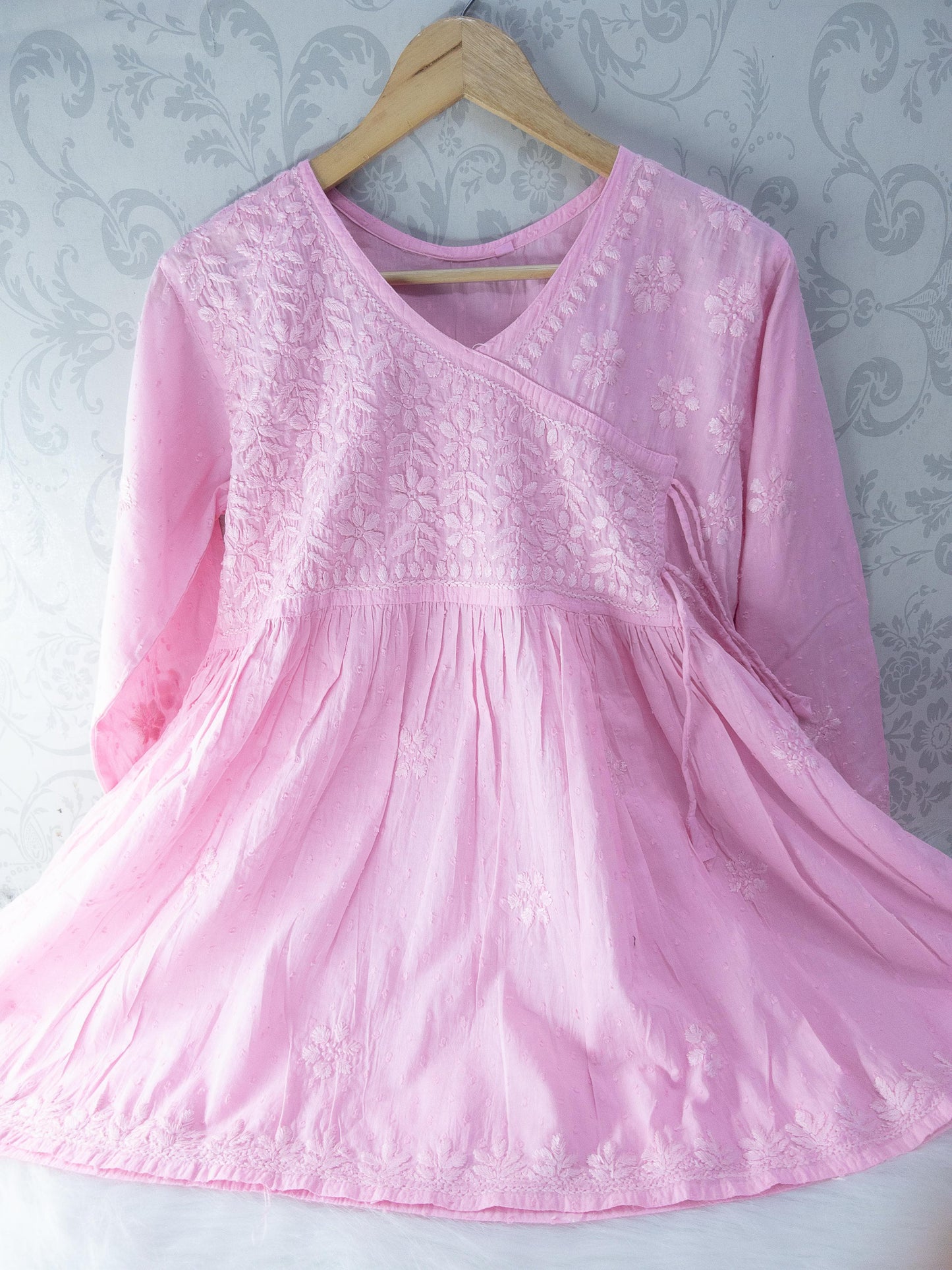 Dobby cotton short gown