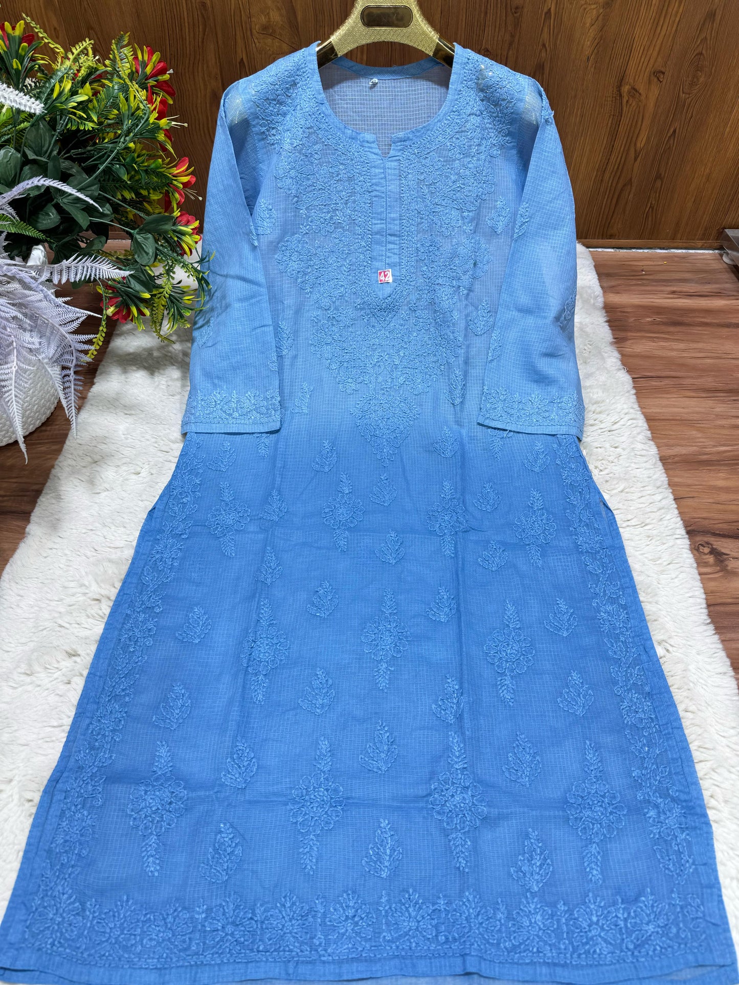 Kota doria kurta Ombre dyed