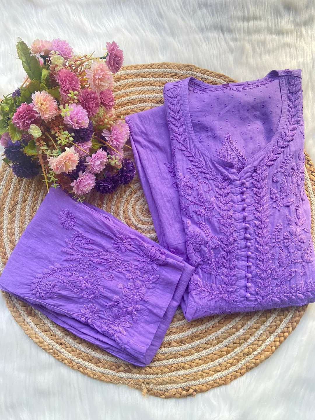 Nayra cut 2pc dobby cotton set