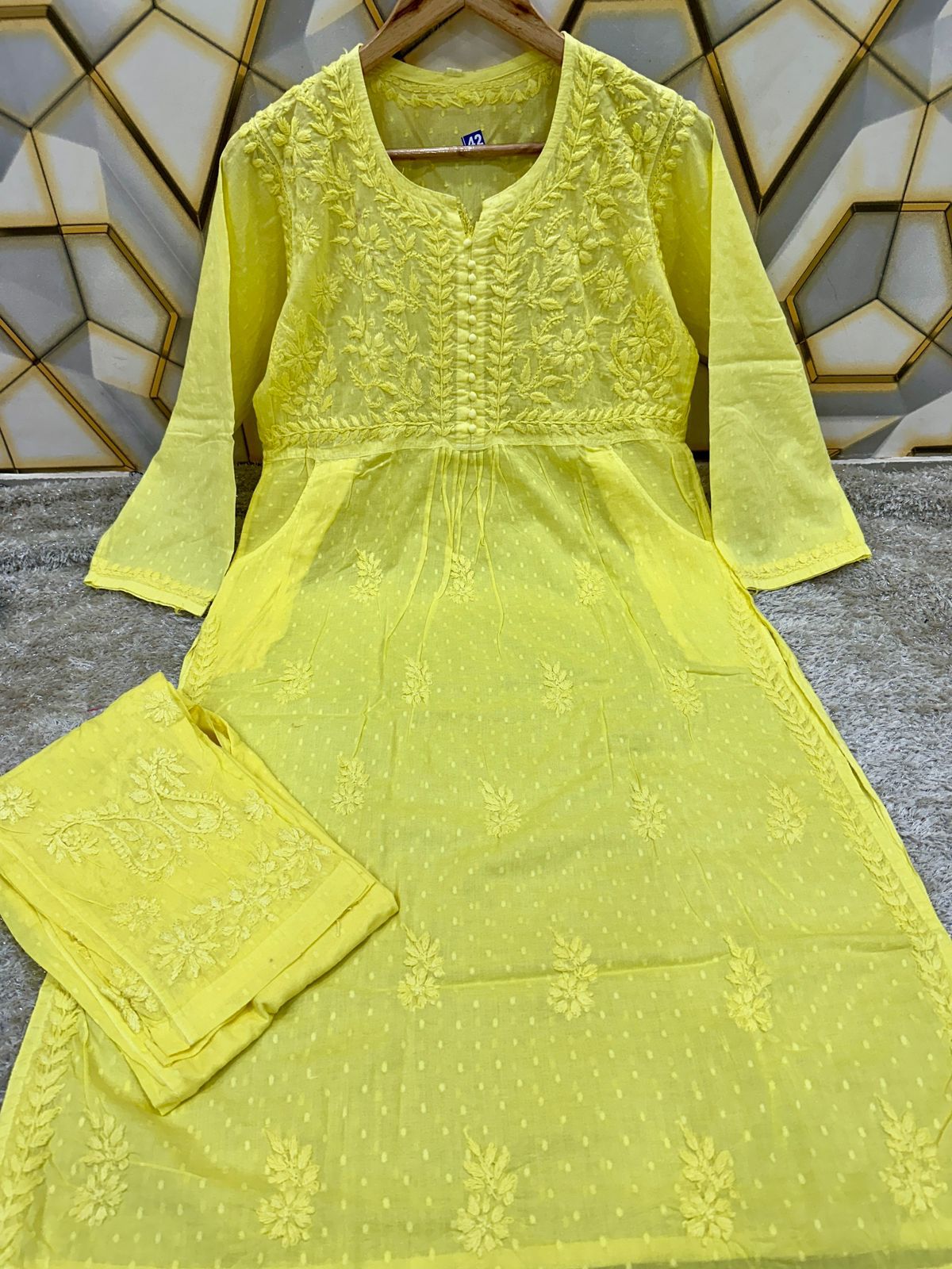 Nayra cut 2pc dobby cotton set