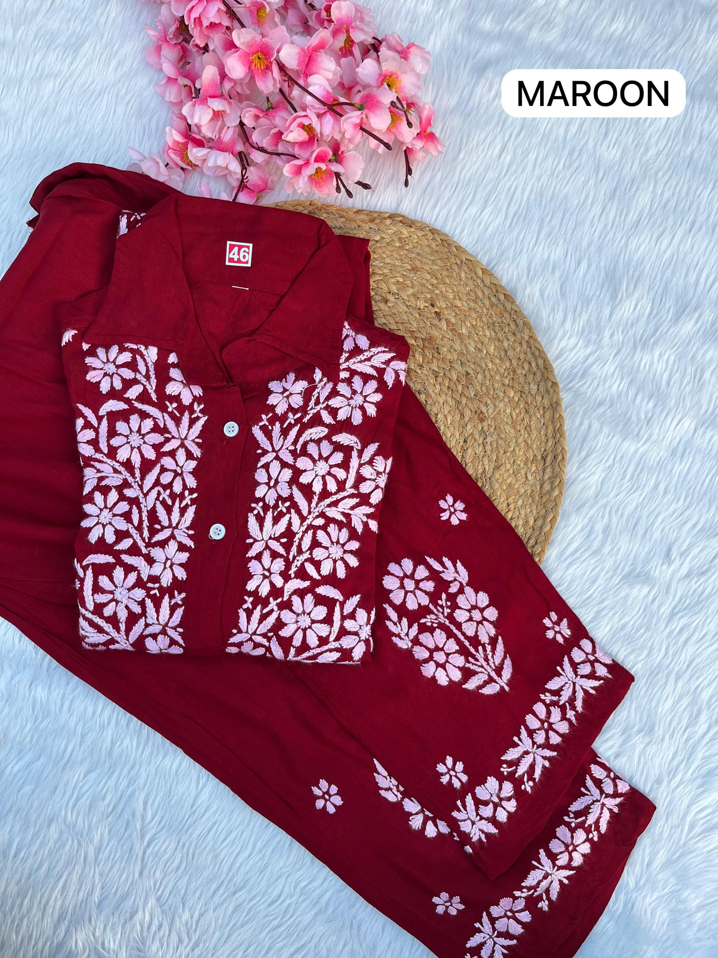 Rayon shirt co-ord set