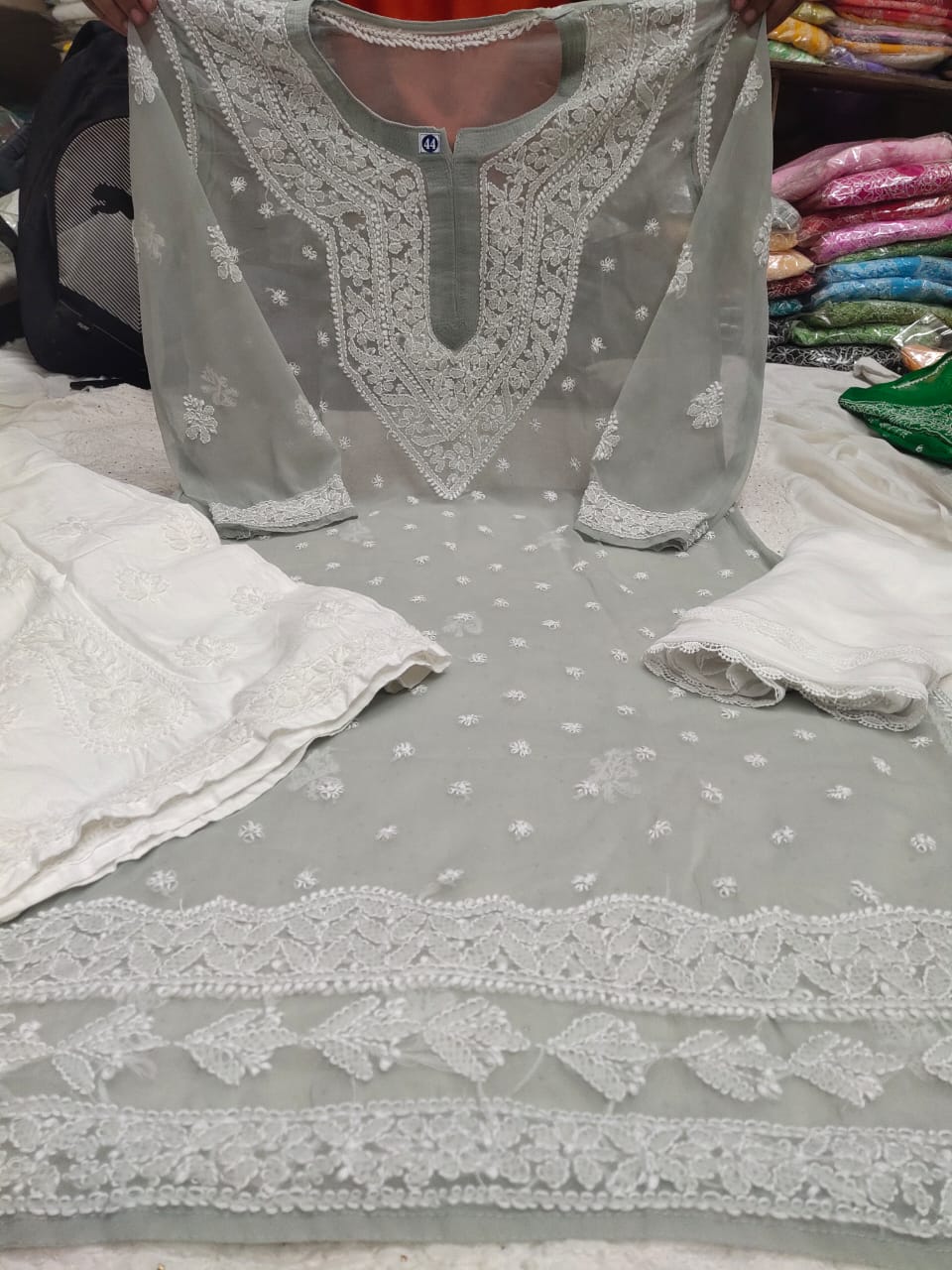 Chiffon Qeel Jaal 3pc Set