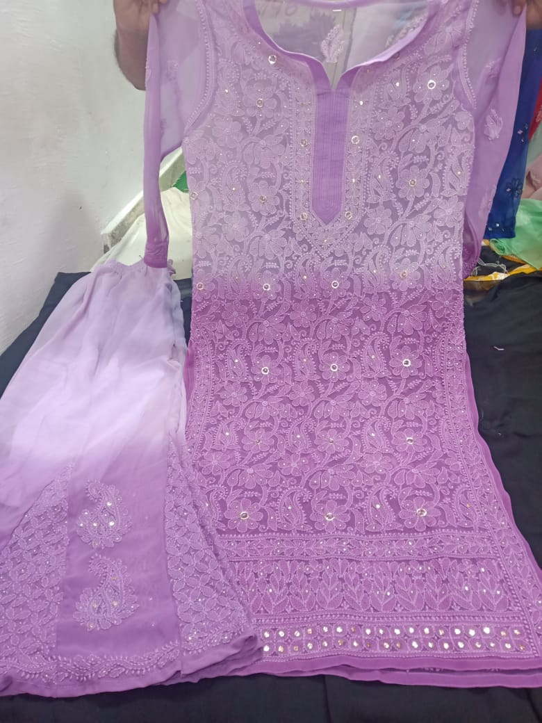 Georgette Mukesh Work 2pc Set