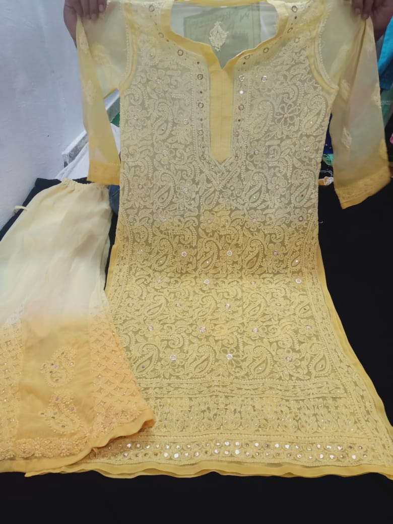 Georgette Mukesh Work 2pc Set