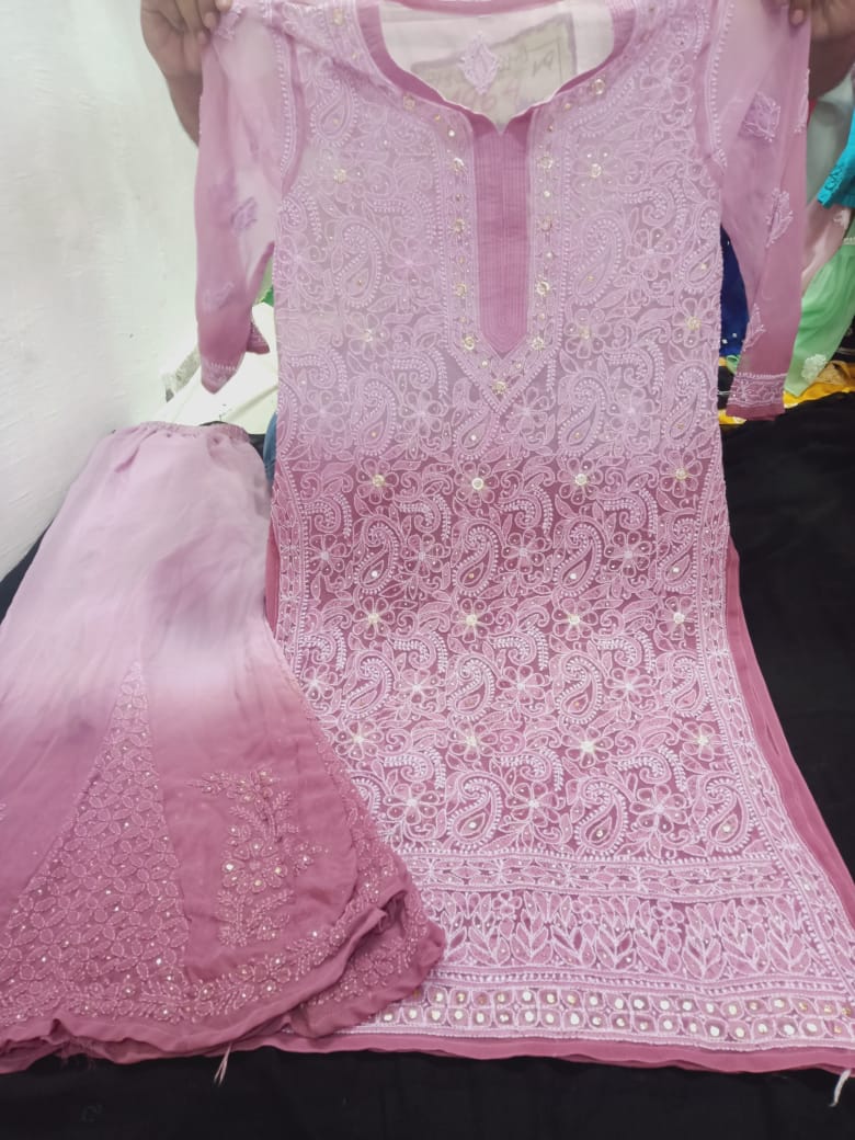 Georgette Mukesh Work 2pc Set