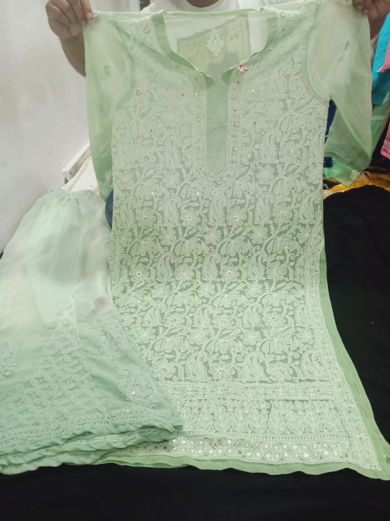 Georgette Mukesh Work 2pc Set