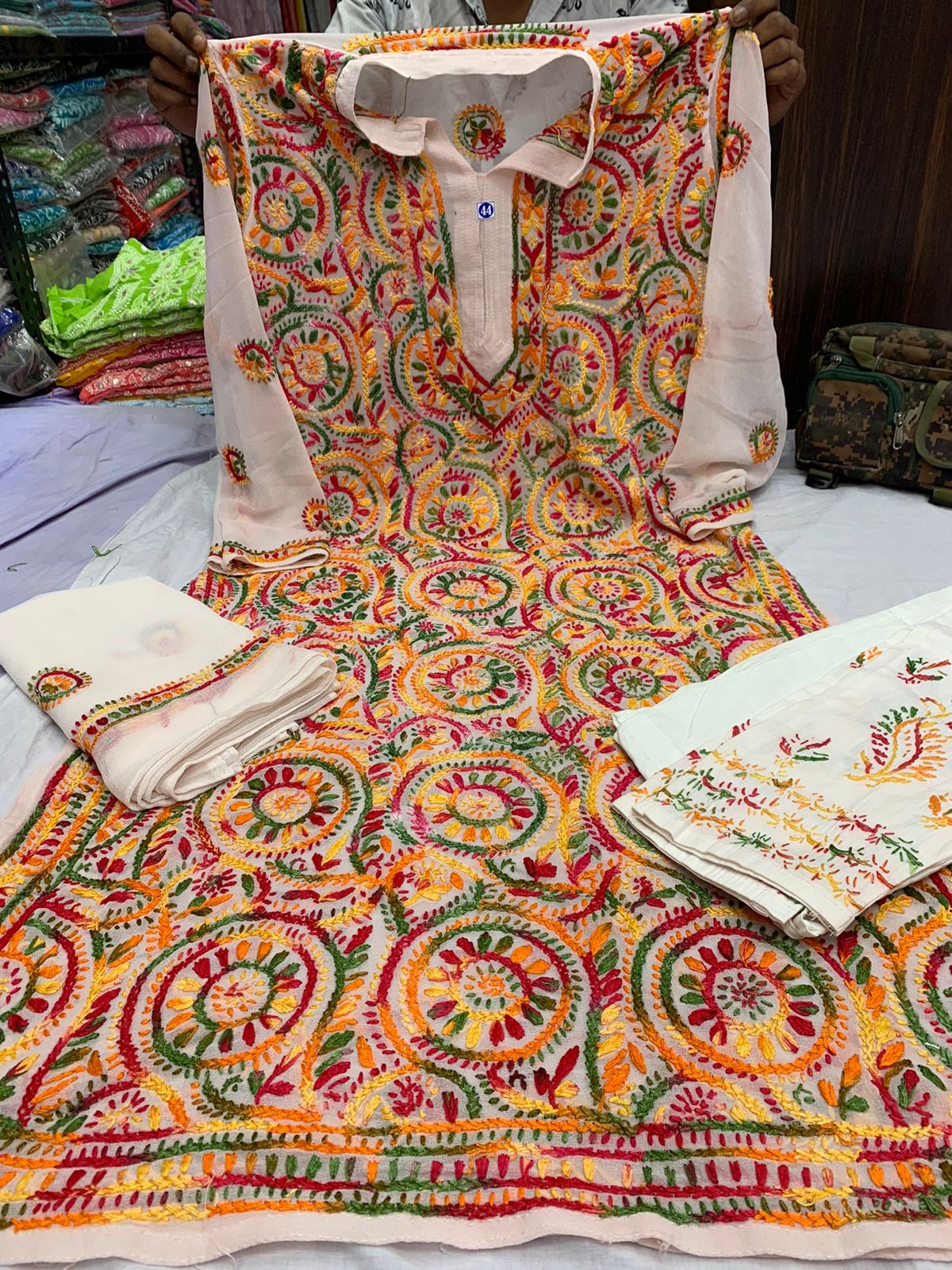 Georgette Kurta With Pant And Dupatta