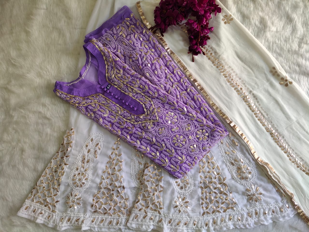 Georgette Gota Work 3pc Set