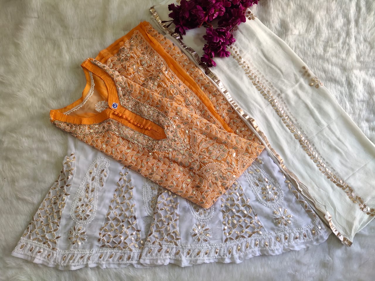 Georgette Gota Work 3pc Set