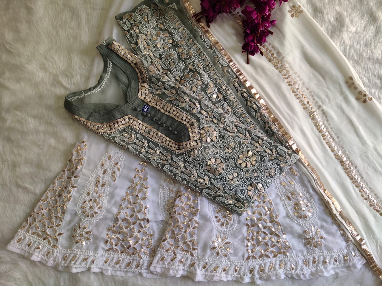 Georgette Gota Work 3pc Set