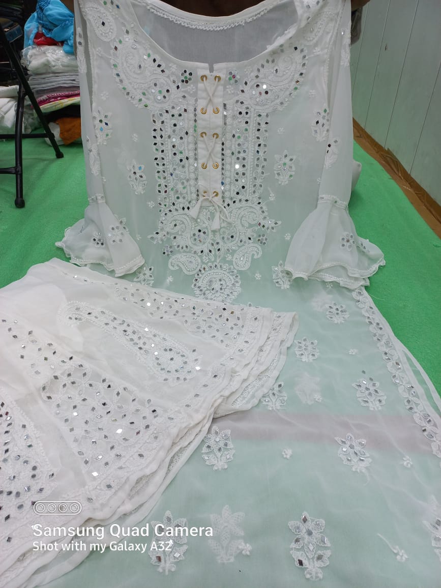 Georgette Kurti With Sharara