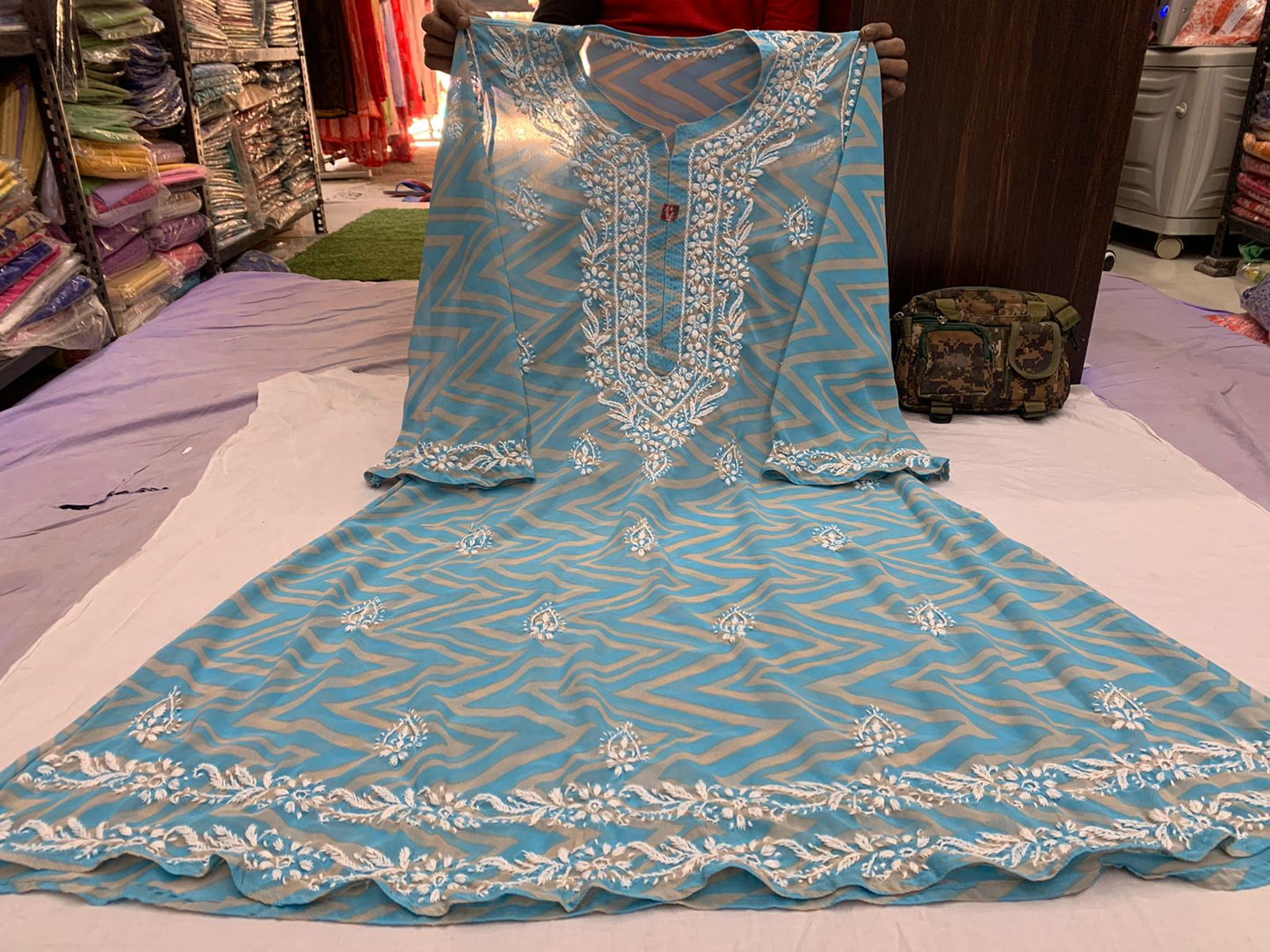 Georgette A Line Kurti