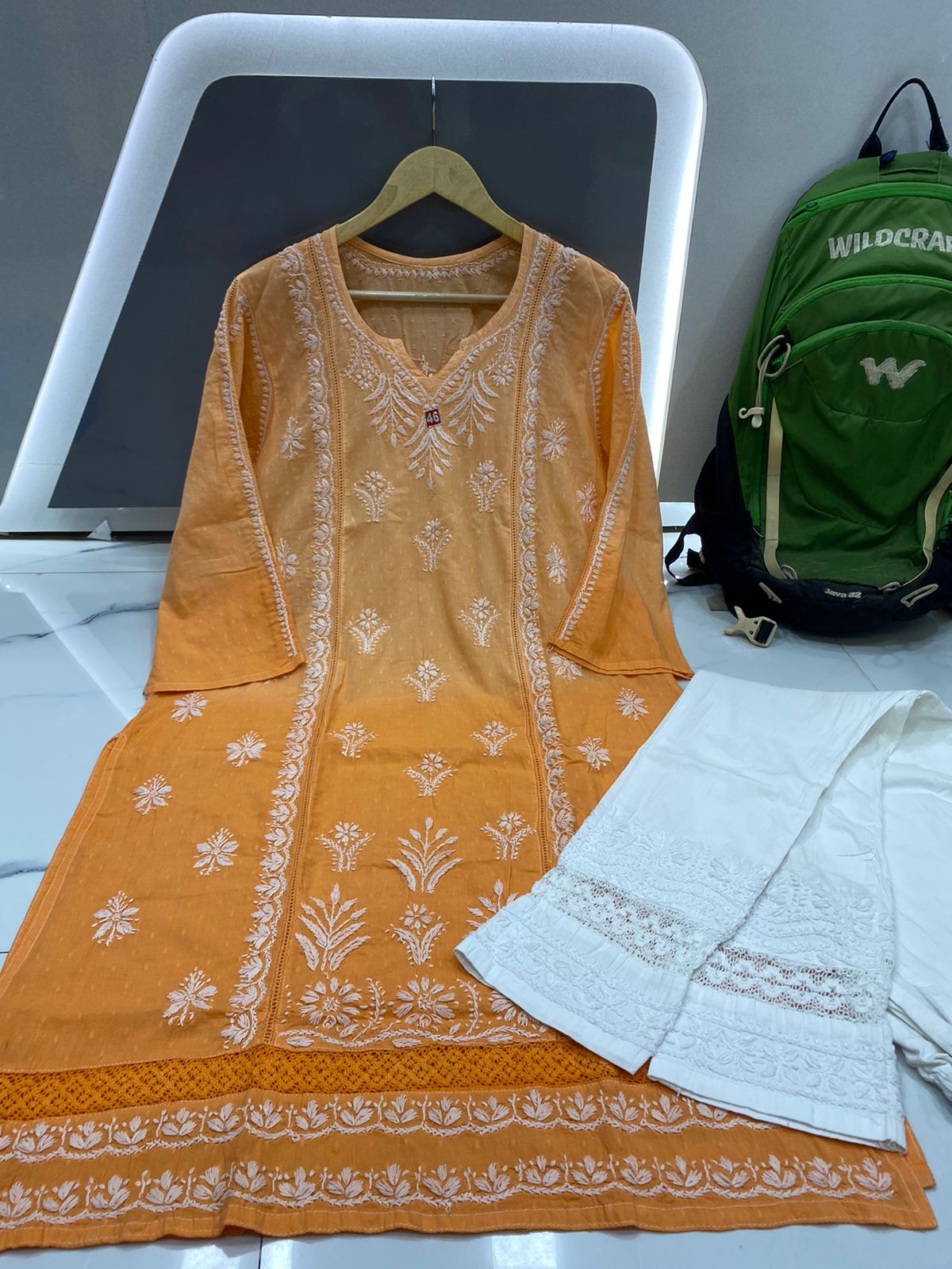 Doori Cotton Top With Lace Pant