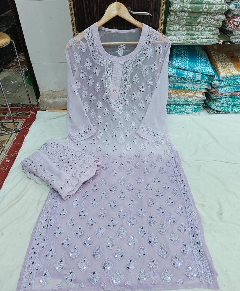Georgette Jaal Work 2pc Set