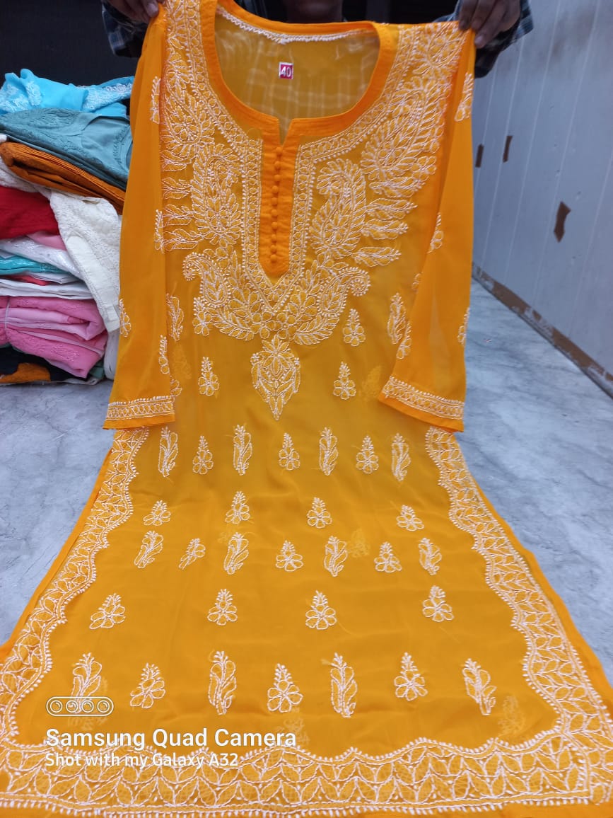Georgette Long Kurti