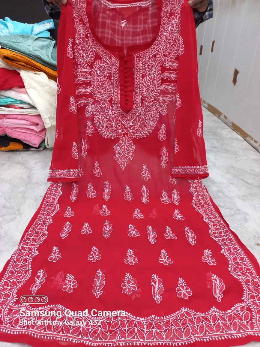 Georgette Long Kurti