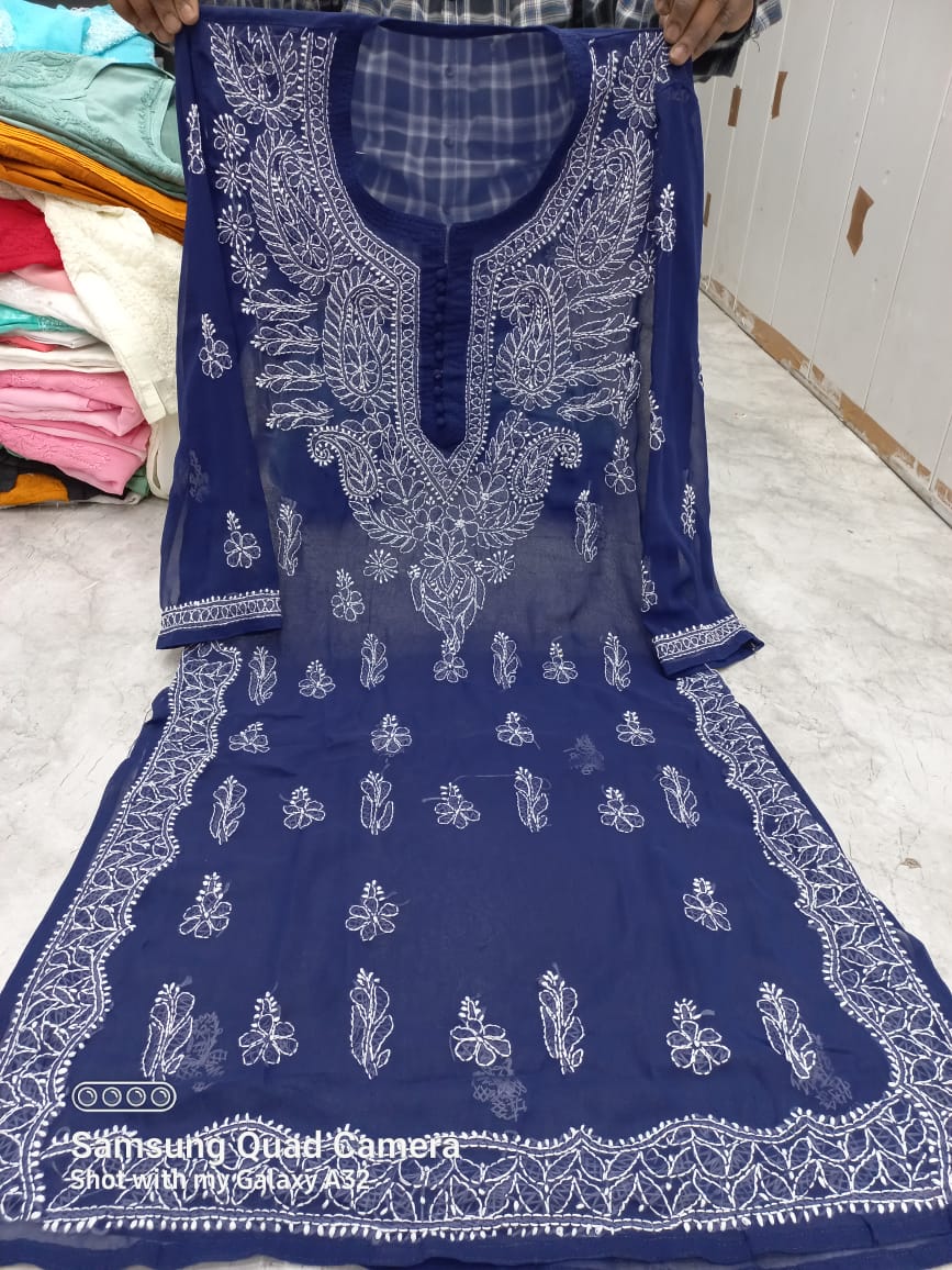 Georgette Long Kurti