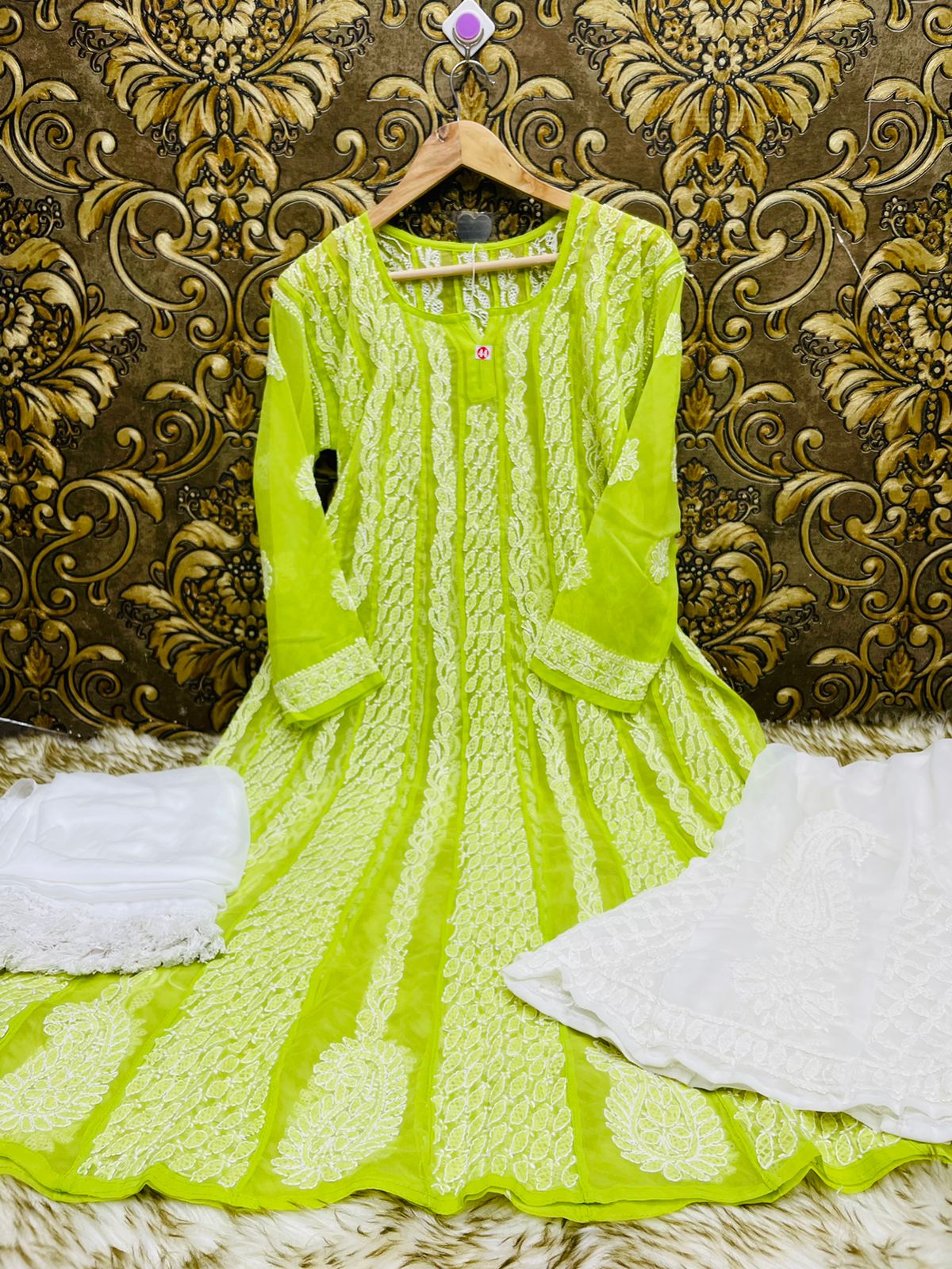Georgette Anarkali 3pc Set