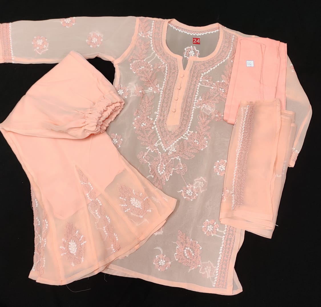Chiffon Girls Garara Set