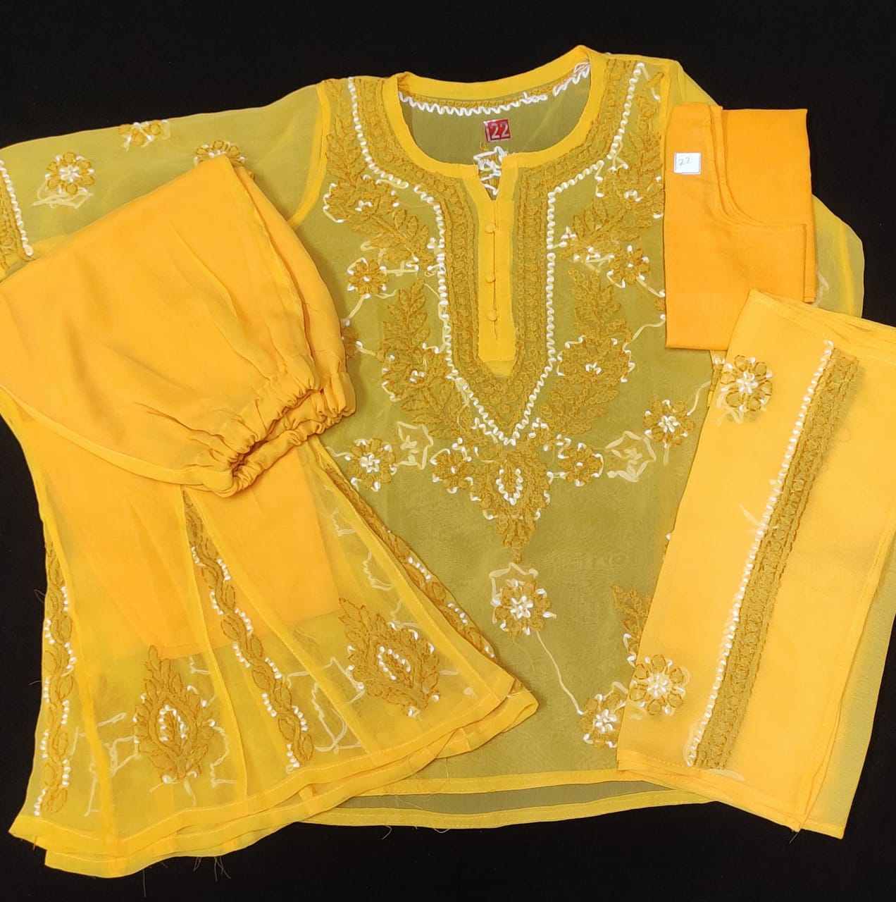 Chiffon Girls Garara Set
