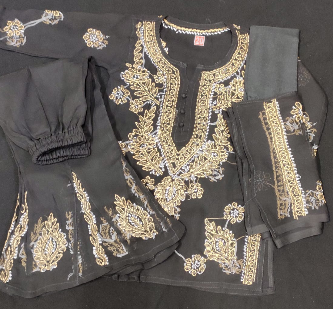 Chiffon Girls Garara Set