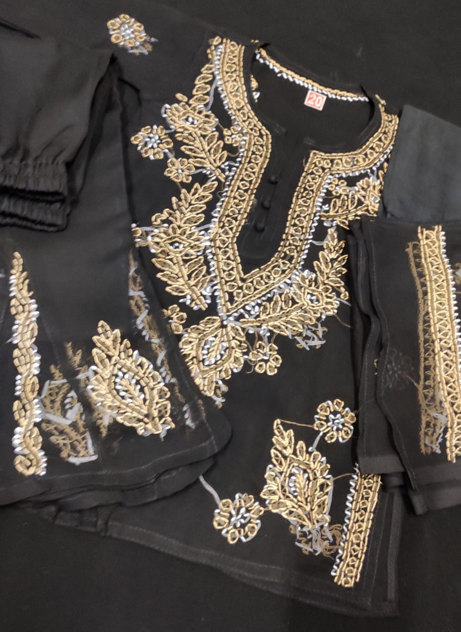 Chiffon Girls Garara Set