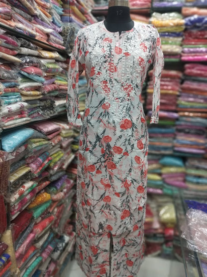 Mul cotton kurta palazzo set