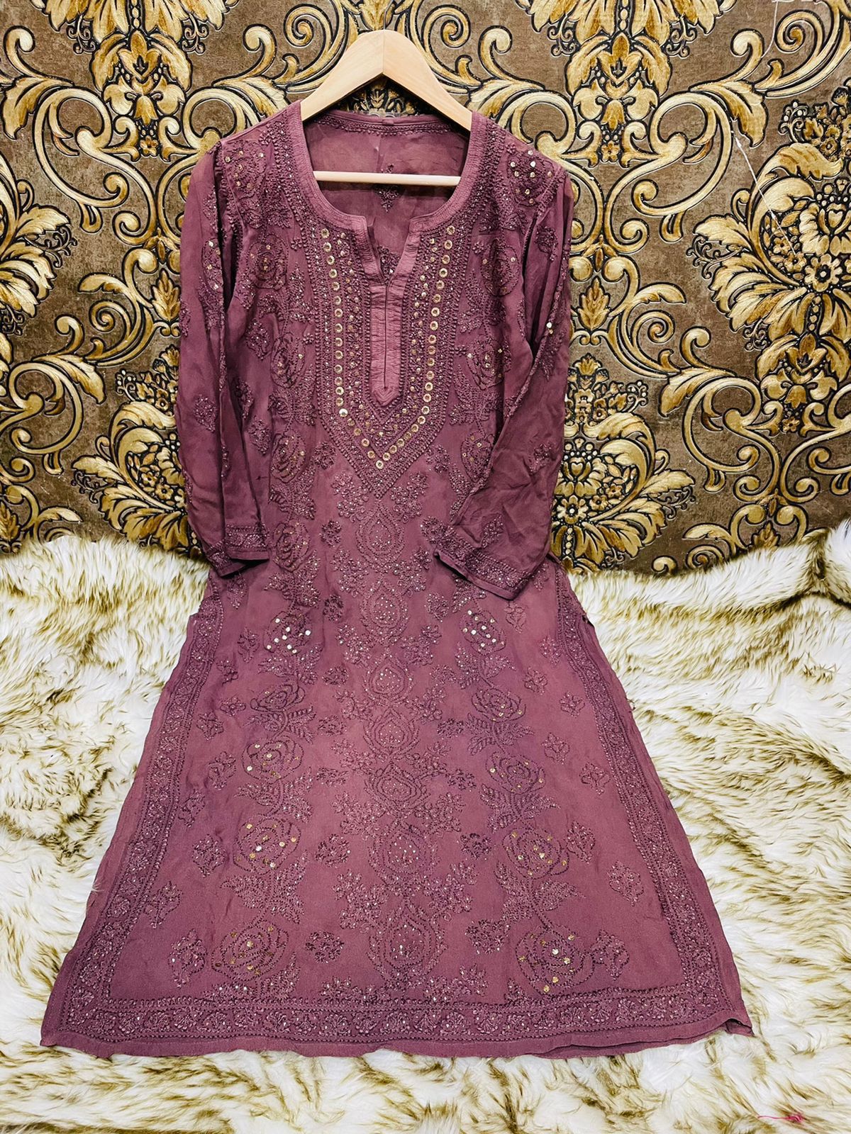 Ring Mukaish Heavy Kurti