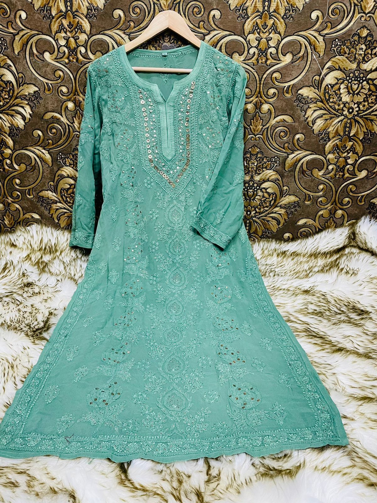 Ring Mukaish Heavy Kurti