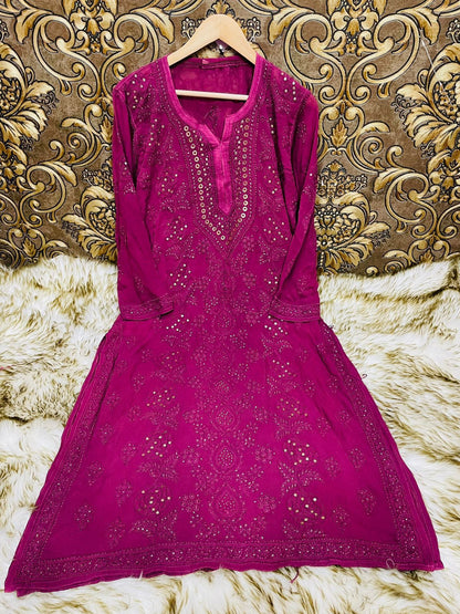 Ring Mukaish Heavy Kurti