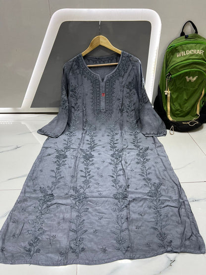 Muslin 3D Dye Kurti