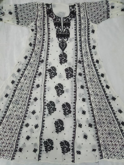 Mul Chanderi Anarkali Dupatta Set