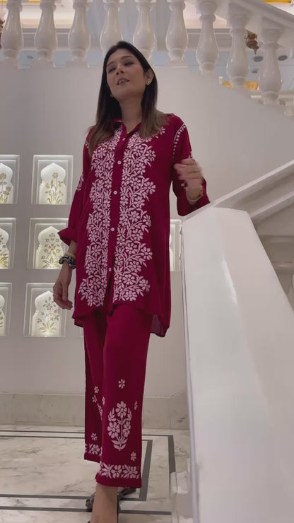Rayon shirt co-ord set