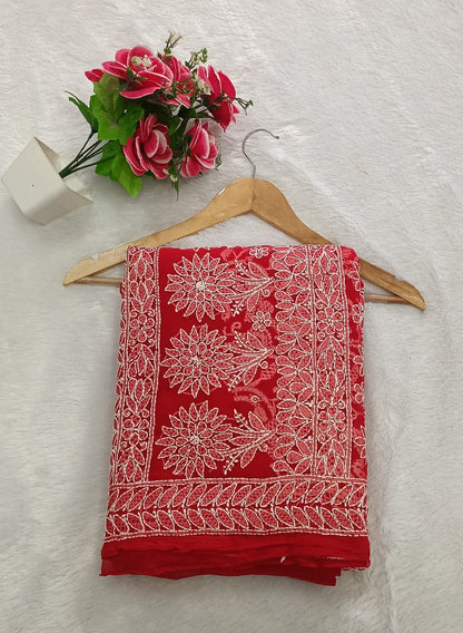 Georgette saree skirt jaal