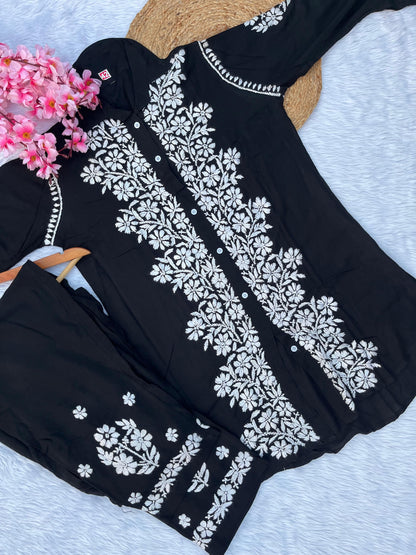 Rayon shirt co-ord set