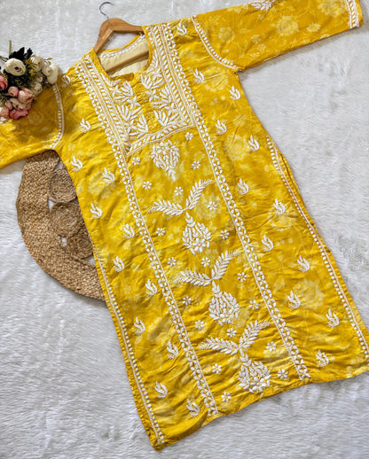 Muslin designer kurti