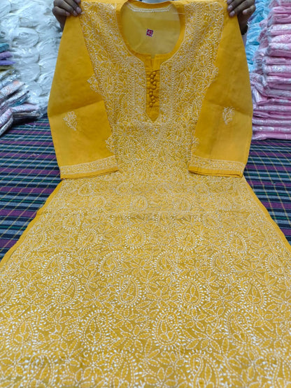 Cotton Front Jaal Kurti