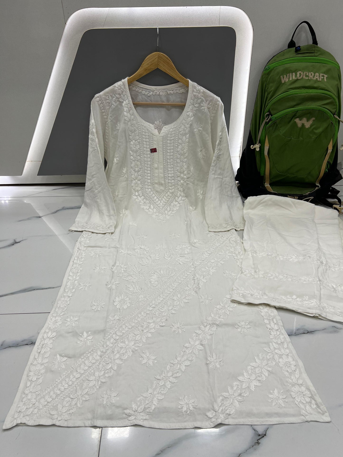 Rayon kurti side panel set